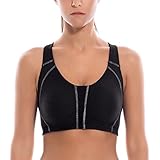 La Isla Women's High Impact Wire Free Full Supportive Racerback Sports Bra