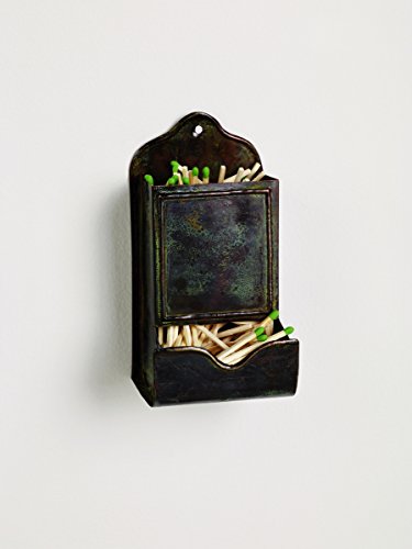 Antique Brass Vintage Match Holder
