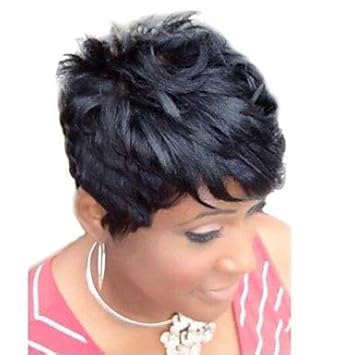 Amazon Com Human Hair Capless Wigs Natural Black Medium Auburn