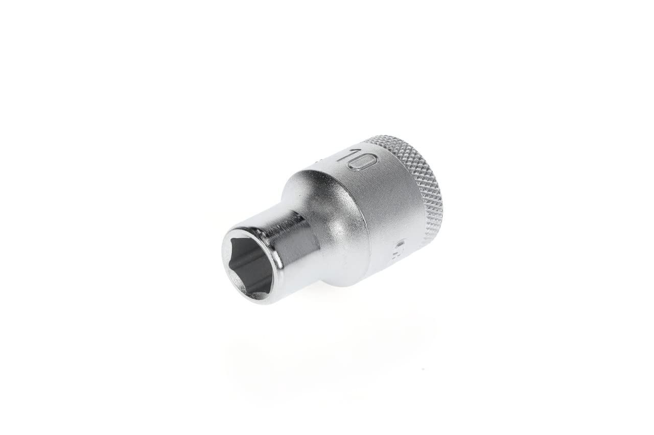 GEDORE Socket, 1/2" 12.5 mm drive, Hexagonal, 10 mm width, Tool, 19 10, Chrome-plated steel