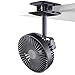 JISULIFE Clip On Desk Fan, Baby Stroller Small Clip Fan, Portable Mini Table Fan with 4000mAh Battery Operated [3-15 hours], USB Rechargeable, 4 Speeds, 360°Adjustable Fan for Office Bed Car-Blue