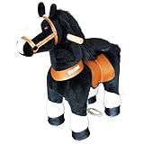 Pony Beyond Shop Ponycycle Cycle Ride On Horse No Need Battery No Electric Just Walking Horse BLACK STALLION - Size MEDIUM for 4 to 10 Years Old