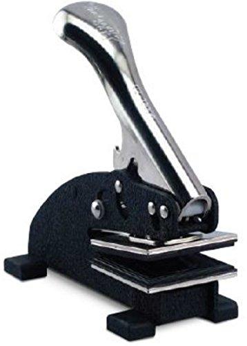 Shiny Custom Logo Desk Embosser Seal - 1-5/8" (1.625") Square Personalized Paper Embosser