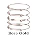 JEWMAY Expandable Wire Blank Bangle Bracelet for Childens DIY Jewelry Making,2.6 Inch,Rose Gold,Pack of 5