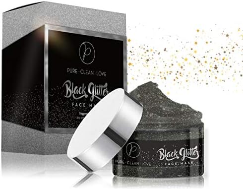 Hydrating Peel Off Glitter Face Mask, Moisturizing Facial Mask & Face Cleanser - Pore Minimizer Cleaner, Acne Treatment, Blackhead Remover Charcoal Masks, Collagen Sheet Mask for Oily Skin, Heals Skin