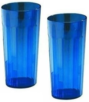 Arrow Plastic Rainbow Plastic Tumblers, 30 Oz/ 890 mL, BLUE, (2 PACK)