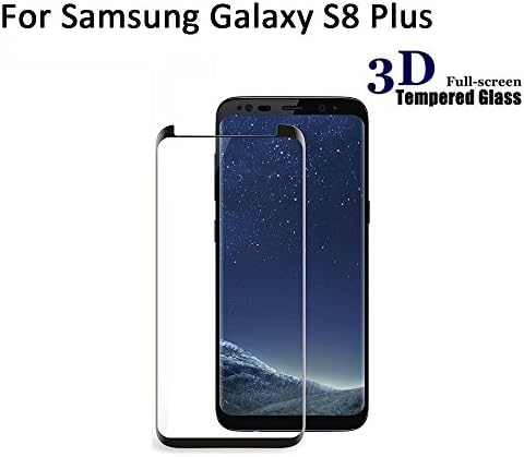 Touching Samsung Galaxy S8 Plus 3D curved Glass screen protector,tempered glass protective film [full coverage] S8 plus transparent ultra clear ,high hardness,anti fingerprints-black
