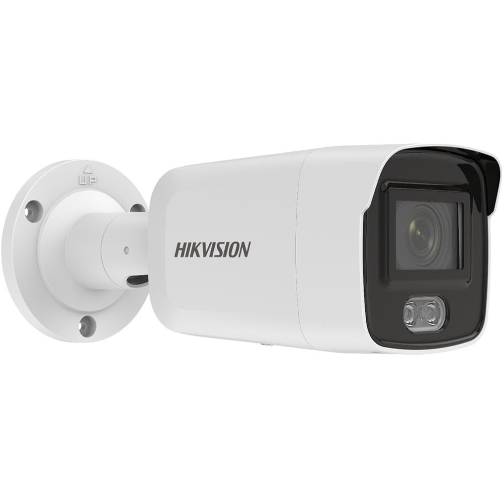 Hikvision Tubular IP 4MPX, COLORVU Luz Visible 40M, ÓPTICA FIJA 2.8MM, H.265+, WDR 130DB, RANURA MICROSD, IP67, 12VDC/POE