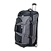 High Sierra AT3 Drop Bottom Upright Wheeled Rolling Duffel Bag, Graphite/Titanium/Spring, 32-Inch