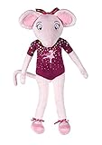 40cm Angelina Ballerina Plush Soft Toy Dressed In Printed Leotard