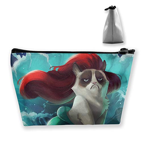 Create Magic - Cat Mermaid Student Pen Pencil Case Waterproof Multi-Purpose Storage Tote Tools Canvas Bag Cosmetic Makeup Bags Zipper