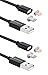 Smart&Cool 5 Feet Gen4 Nylon Braided New Design Super Magnetic Charging & Data Transfer Cable for Smart Phone and Tablets with Micro-USB and i-Product (5ft-Black Twin Pack)