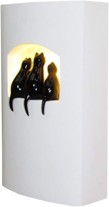 Modern Square Design Wall Mounted LED Plaster Wall Lamp e27 Light Bulb Plaster Wall Light Decorative Up and Down Light Fixture for Walls Sconce Decorative Warm White Wall Wash Lights Night Light [Energy Class A]