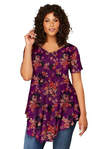 Roaman's Women's Plus Size Swing Ultra Femme Tunic