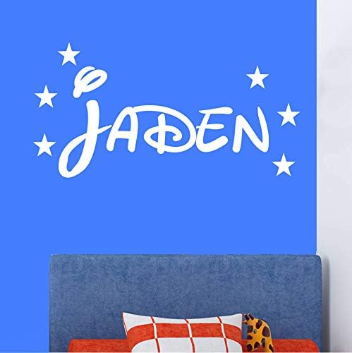 Personalised Disney Name Wall Sticker, Any Name, Any Colour, Childs Bedroom (Large 100cm x 53cm, White)