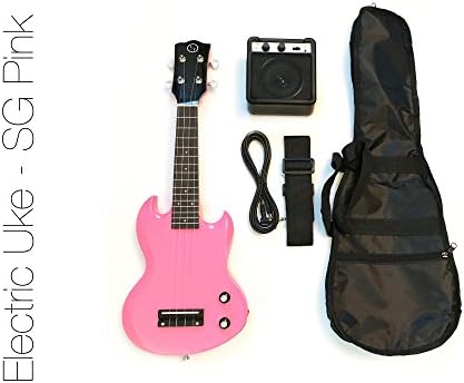 TFW SG Style Electric Ukulele Beginner Pack - 5 Colors Available (Pink)