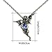 Linana Eternal Dragon Pendant Necklace Gothic Jewelry Winding Sapphire + Gift Bags
