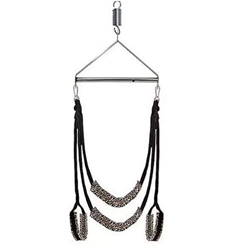 My secret life Luxury Heavy Duty S&ēx Swing Kit 360 Degree Spinning Swivel Swings Couple Game Set – Support 800 lbs Load Capacity – Easy to Install – Height Adjustable (Leopard)