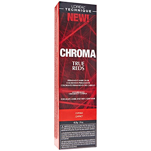 Loreal Chroma True Reds Hair Color - Garnet 1.74 Ounce (51ml) (3 Pack)