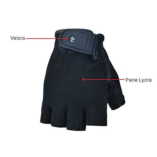 Men's WeightLifting Gloves Half Finger Workout Fitness Exercise Gym Tactical Gloves with with Mesh Back and Leather Palm