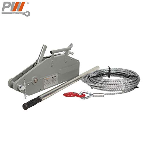3,520 lbs. Lever Cable/Wire Rope Puller Hoist 65 ft Wire Rope Aluminium Body
