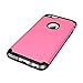 LUVVITT [Ultra Armor] Shock Absorbing Case Best Heavy Duty Dual Layer Tough Cover for Apple Phone 6 / Phone 6s (4.7) Black/Pink