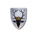 Deer Medieval Shield - 16 Gauge Steel Battle Ready - White - One Size