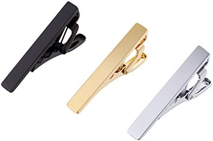 AnotherKiss Men's Skinny Tie Clip Set