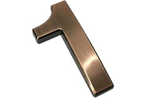 RSACCSKY Bronze 4 Inch House Numbers - 3D Waterproof Self Adhesive Address Numbers for Outside, Door, Garbage Bins (1)