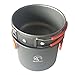 REDCAMP Camping Cookware Mess Kit,800/1200ml for 1-2 Person Ultralight & Foldable Backpacking CookSet, Free Sporks/Tripod