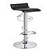 DUHOME 2 PCS Contemporary Counter Bar Stool Curved Swivel Adjustable Barstools (Black)