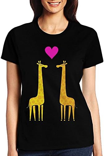 Giraffe Couple In Love Women's Short Sleeve Shirt Tees