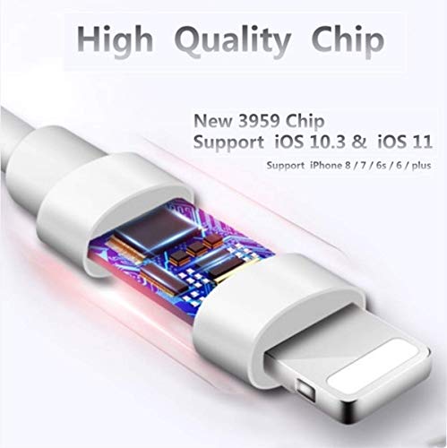 2 in 1 Lightning Adapter Compatible with iPhone XS Max/XS/XR/X/6S/7/7 Plus/8/8 Plus, Compatible iPhone Adapter/Splitter, 2-Port Headphone Audio and Charger Adapter,Compatible iOS 10.3, iOS 11 or Later