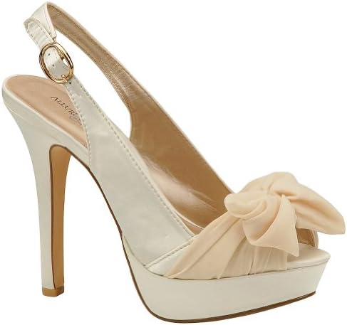Allure Bridals Women's Sunrise Dress Shoes,Ivory Silk Satin,9.5 M US