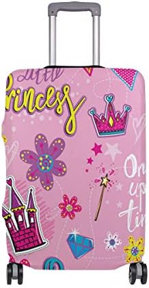 Princess Girl Design Travel Luggage Cover Stretchable Polyester Suitcase Protector Fits 22-24 Inches Luggage