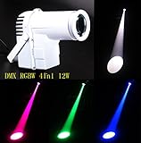 Led Pinspot,DMX 12w Full Color RGBW 4IN1 Led Spot Light, Use For Mirror Ball, Window Display In Boutique, Disco, Ballroom, KTV, Bar,Club, Party, Wedding