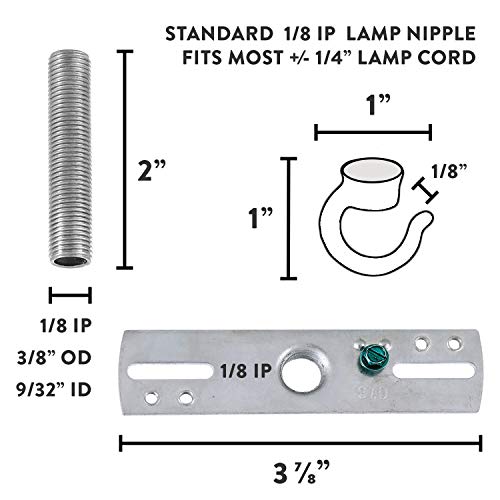 Flea Market Rx Chandelier Canopy Kit with Hook, 5" Diameter Ceiling