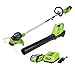 Greenworks G-MAX 40V Cordless String Trimmer and Leaf Blower Combo Pack, 2.0Ah Battery and Charger Included STBA40B210 primary
