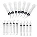 BAKHUK 16pcs 12cc Dental Syringe Disposable Dental Care Rinse Enema Syringe, Curved Tip
