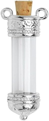 Nunn Design Itsy Bottle, 2 Hole Top Decorative with Cork 39mm, 1 Bottle, Silver Plated