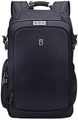 CustomHomme Men's Travel Cord Cards Phone Organizer Laptop Backpack One Size Black