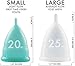 Pixie Menstrual Cup - No Metals or Toxins - Ranked 1 for The Most Soft Reusable Period Cup - Wear 12 Hours - 100% Medical-Grade Silicone - Tampon Alternative (Sea + White, 2 Count (Pack of 1))