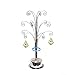 HOHIYA Ornament Tree Display Stand Rotating Holder Hanger 16.75 Inch Wire Hook Hanging Metal for Christmas Swarovski Crystal 2025 Glass Decorations Gift Taiwan Made Silver