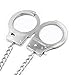 SM Sexy Handcuffs with Anal Plug for Female – Long Chains Stainless Steel Wrist Restraints Cuffs – Fetish Adult Sex Toys for Couples and Lover,Silverthumb 3
