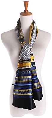 SALY Women Fashion Short bi-color Satin Little Silk Scarf , 5
