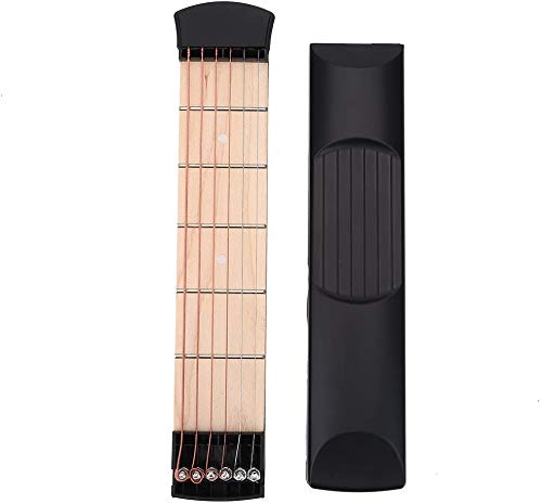 Pocket Guitar, Left Hand Guitar Finger Exercise, 6 Fret Guitar Chord Practice Tool for Beginners Performance Accessory Musical Instrument Accessories