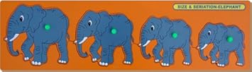 Little Genius Elephant Seriation Big with Knob, Multi Color