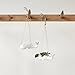 Creative Co-Op White Stoneware Hanging Whale Planter