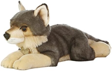 Miyoni Gray Wolf 16" Plush Stuffed Animal New 10871