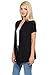 Pastel by Vivienne Women's Short Sleeve Open Front Vest X-Large Black